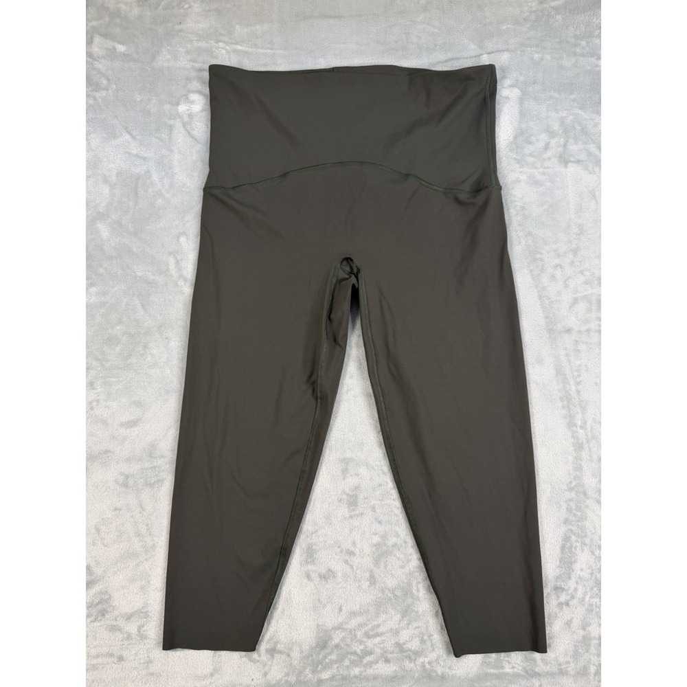 Spanx Booty Boost Crop Leggings Women's 2X Green Shaping Gym Activewear